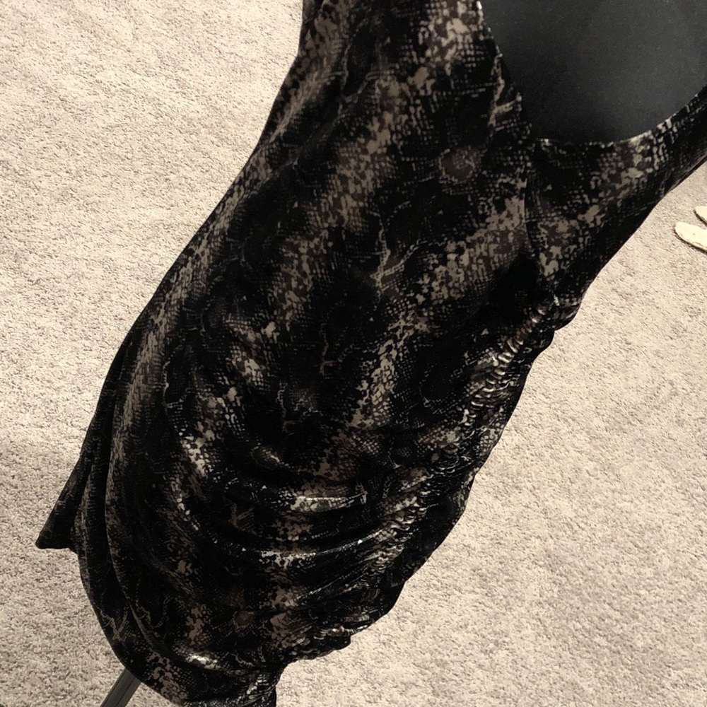 J for Justify Black Snake Print Mini Dress